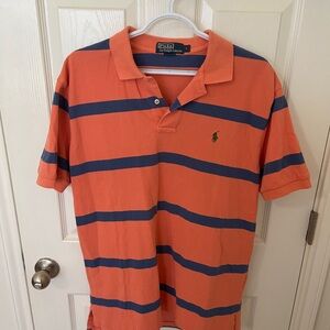 Ralph Lauren Vibrant Orange and Navy Polo Shirt